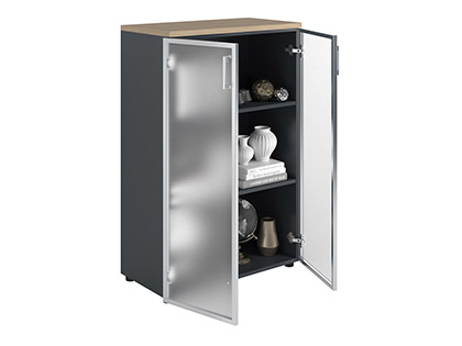Ormar NV 1280 / 2G sa staklom tamni orah / antracit