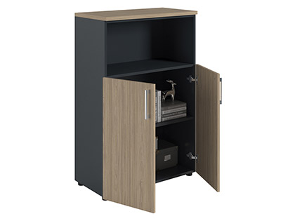 Ormar NV 1280/2 poluzatvoreni brest prirodni / antracit