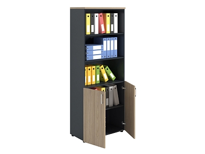 Ormar NV 2080/2 poluzatvoreni brest prirodni / antracit
